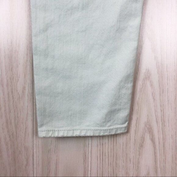 7 For All Mankind | Distressed Mint Colored Slim Cigarette Jeans Size 31 - Picture 4 of 7